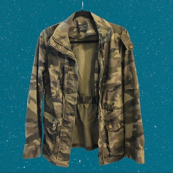 Love Tree Camo Long Jacket - Picture 2 of 6